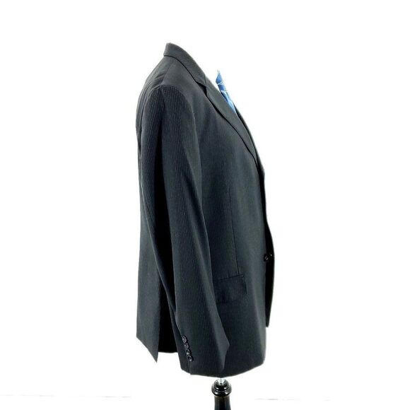 Brooks‎ Brothers 1818 Regent Wool 3 Button Suit Jacket 42R Gray Striped - Picture 6 of 10